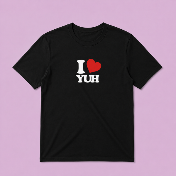 I ❤ YUH Tee — Zwart