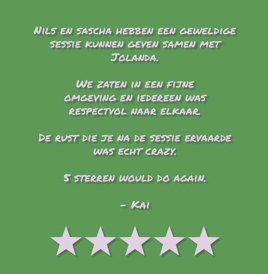 Review van een deelnemer aan de ademsessie