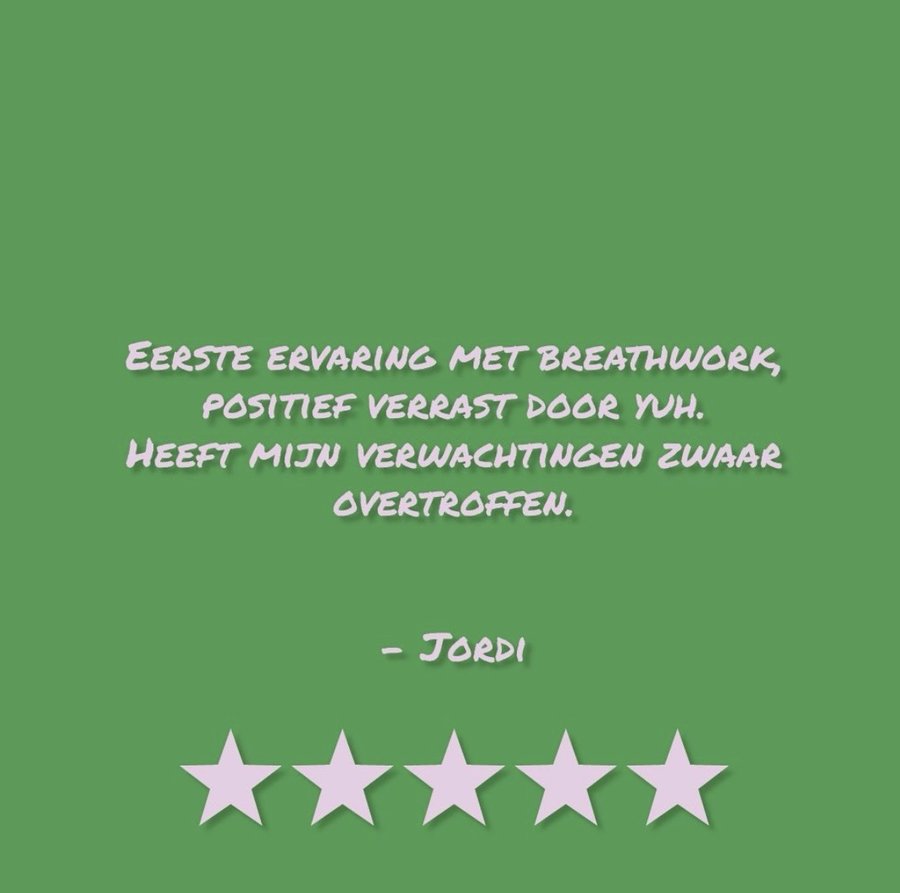 Review van een deelnemer aan de ademsessie